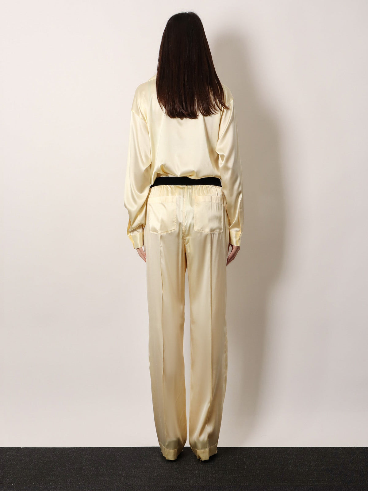 Tom Ford Pyjamas stretch satin trousers - Pale Lemon