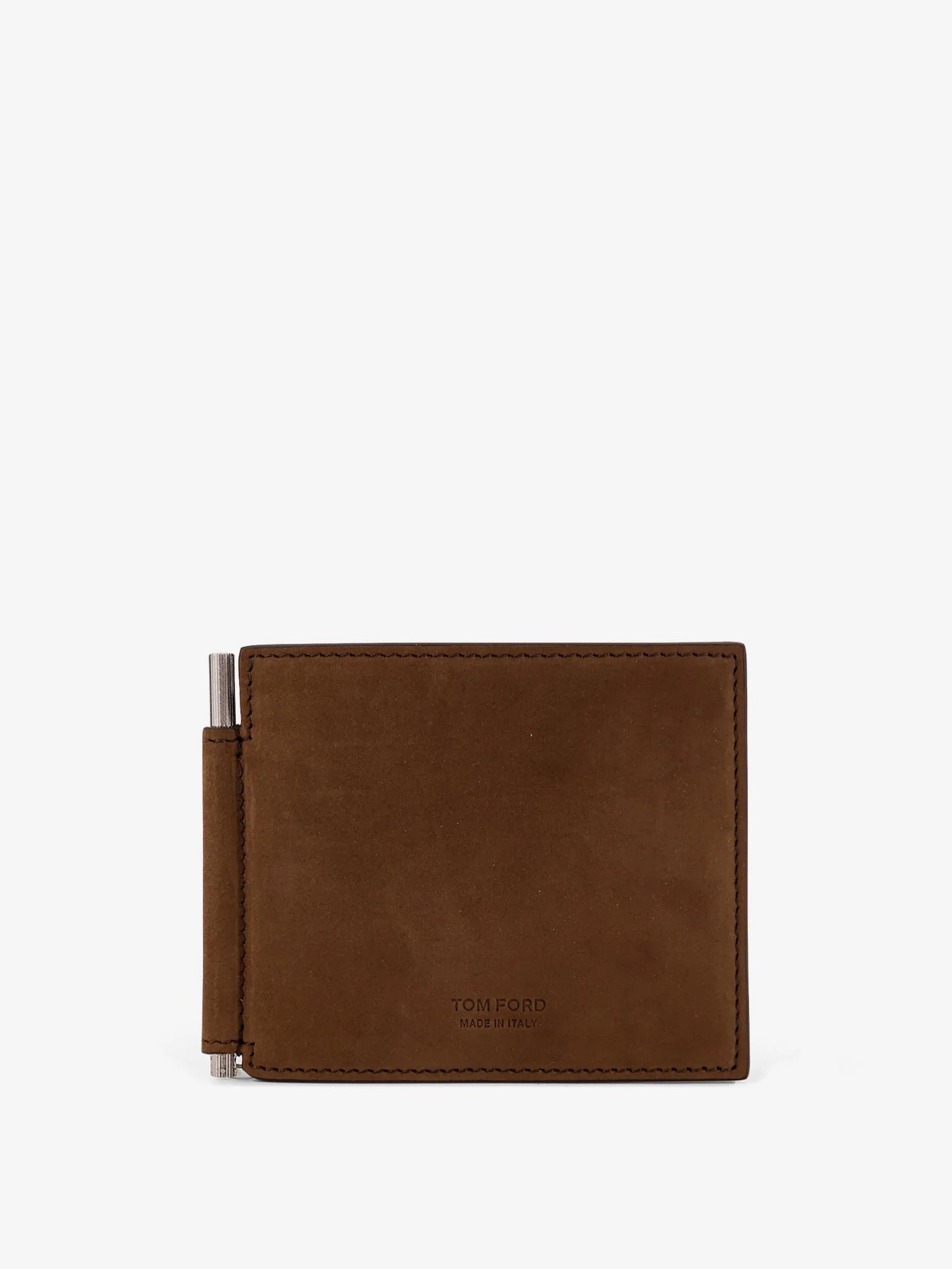 Tom Ford T Line Money Clip Leather Wallet