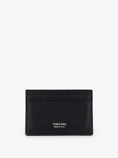 Tom Ford Leather Card Holder With Embossed Logo
