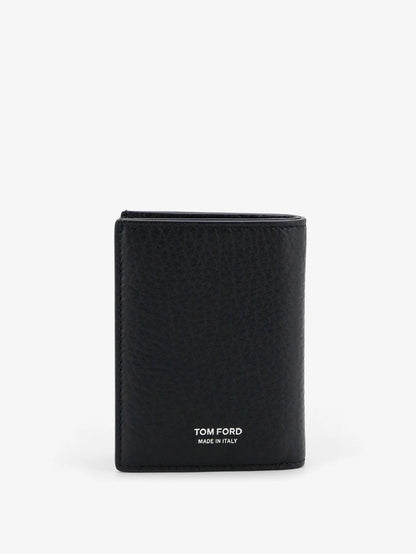 Tom Ford Leather Card Holder With Embossed Logo