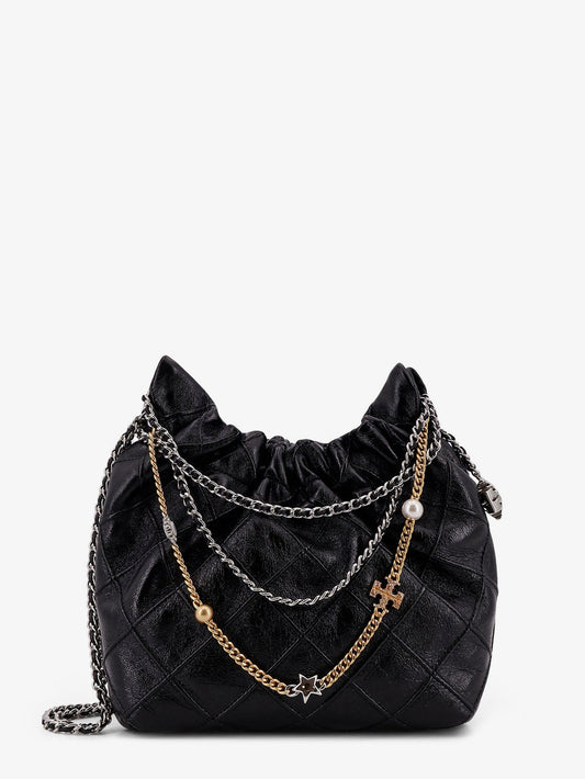 Tory Burch Fleming Mini Hobo Leather Crossbody Bag