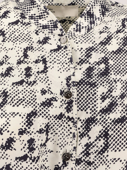 Tory Burch Silk Dress With Pixelated Logo Print