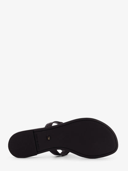 Tory Burch Leather thong sandals - Cocoa