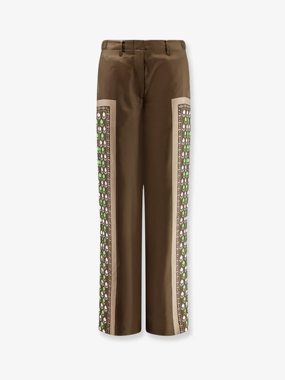 Tory Burch Silk trousers - Chocolate