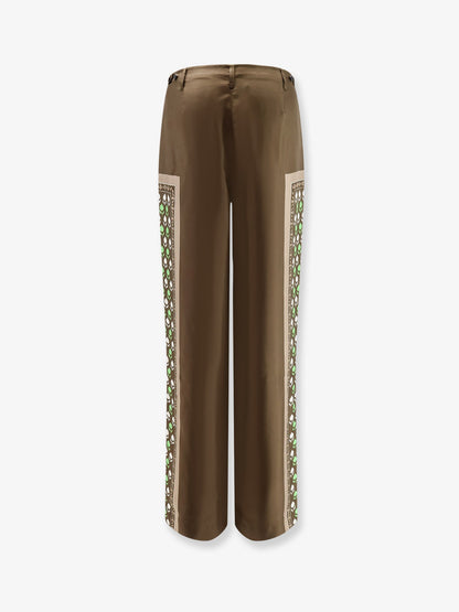 Tory Burch Silk trousers - Chocolate