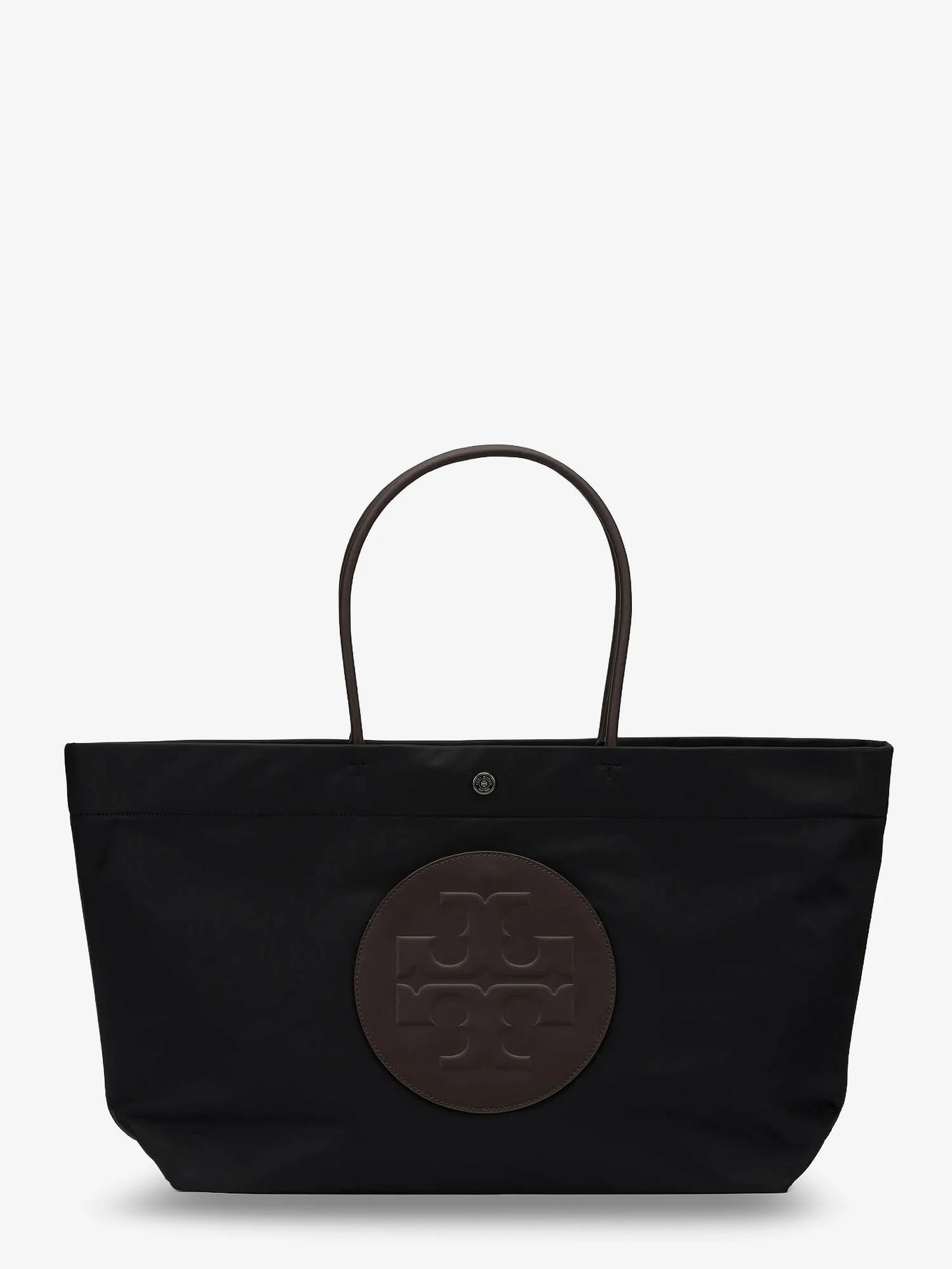 Tory Burch Ella Twist Nylon Shoulder Bag With Maxi Front Logo Patch