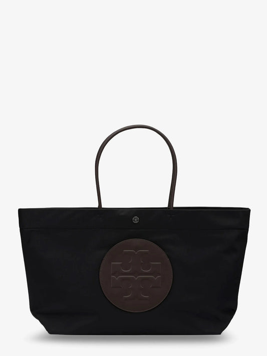 Tory Burch Ella Twist Nylon Shoulder Bag With Maxi Front Logo Patch
