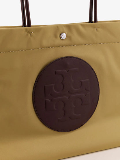 Tory Burch Ella Twist Nylon Shoulder Bag With Maxi Front Logo Patch