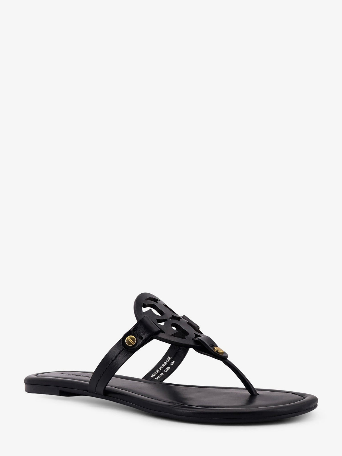 Tory Burch Miller leather thong sandals - Perfect Black