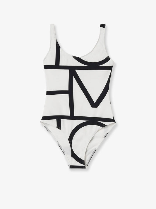 Toteme One Piece Swimsuit With Monogram Print