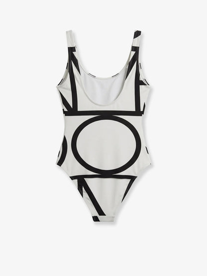 Toteme One Piece Swimsuit With Monogram Print