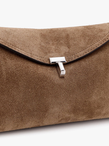 Toteme Suede T Lock Clutch