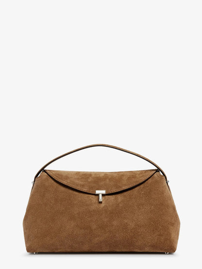 Toteme T Lock Suede Handbag