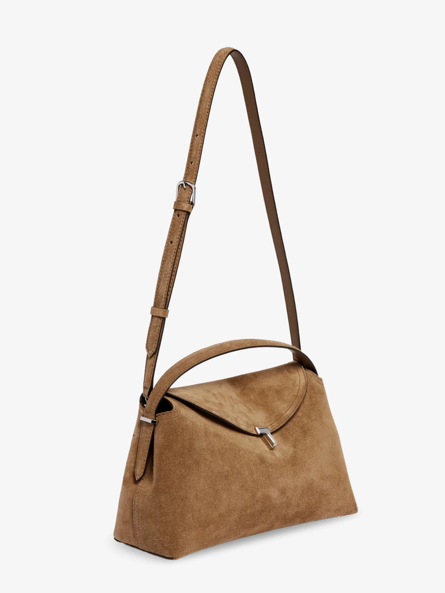 Toteme T Lock Suede Handbag
