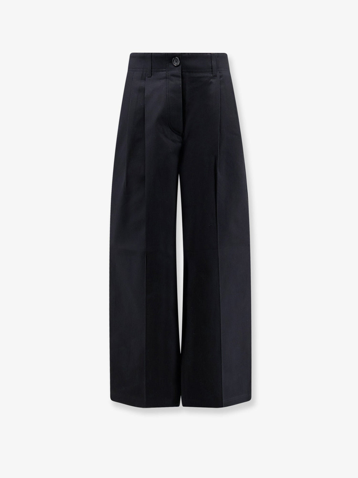 Toteme Relaxed cotton trousers - Black