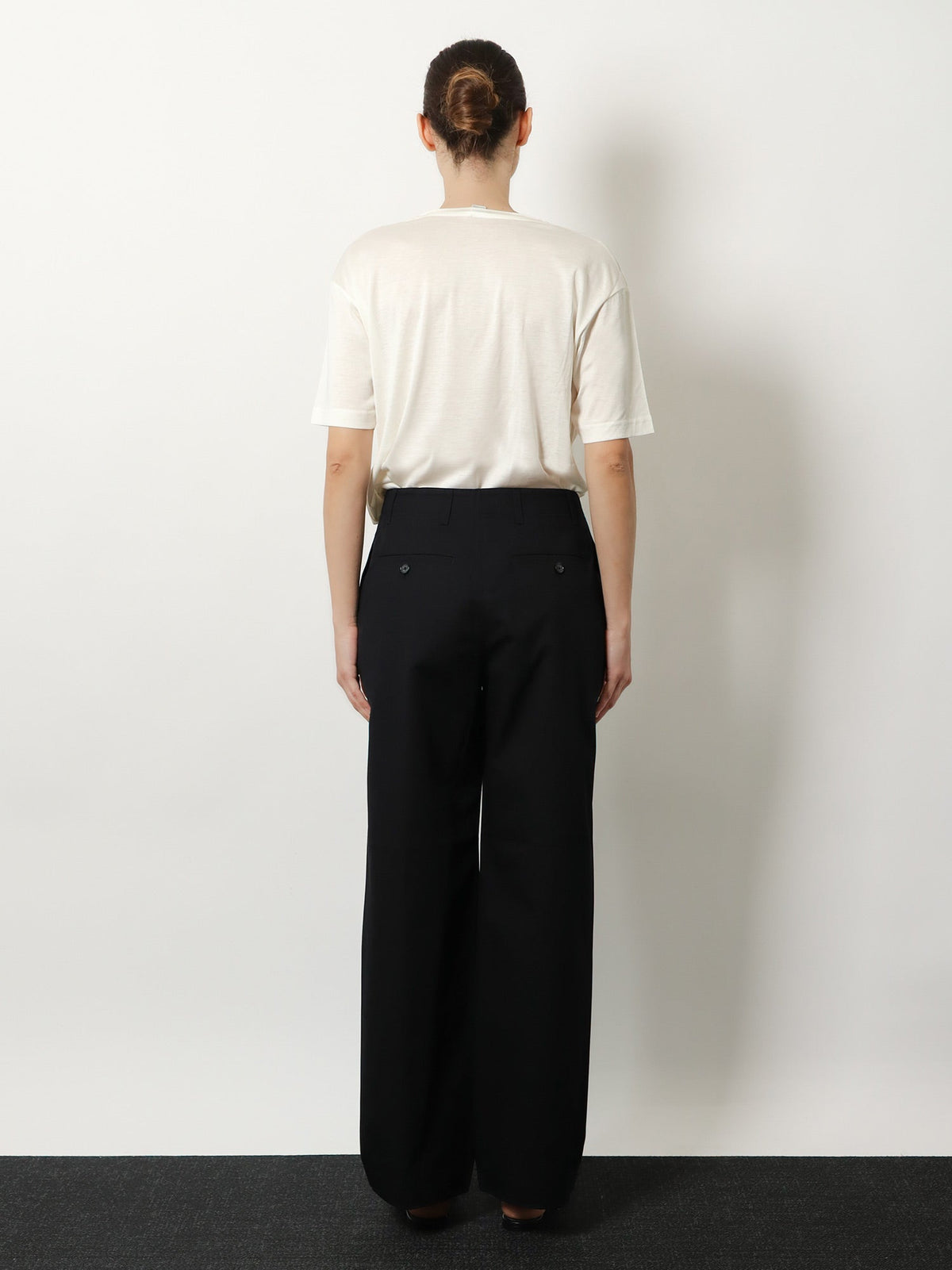 Toteme Relaxed cotton trousers - Black