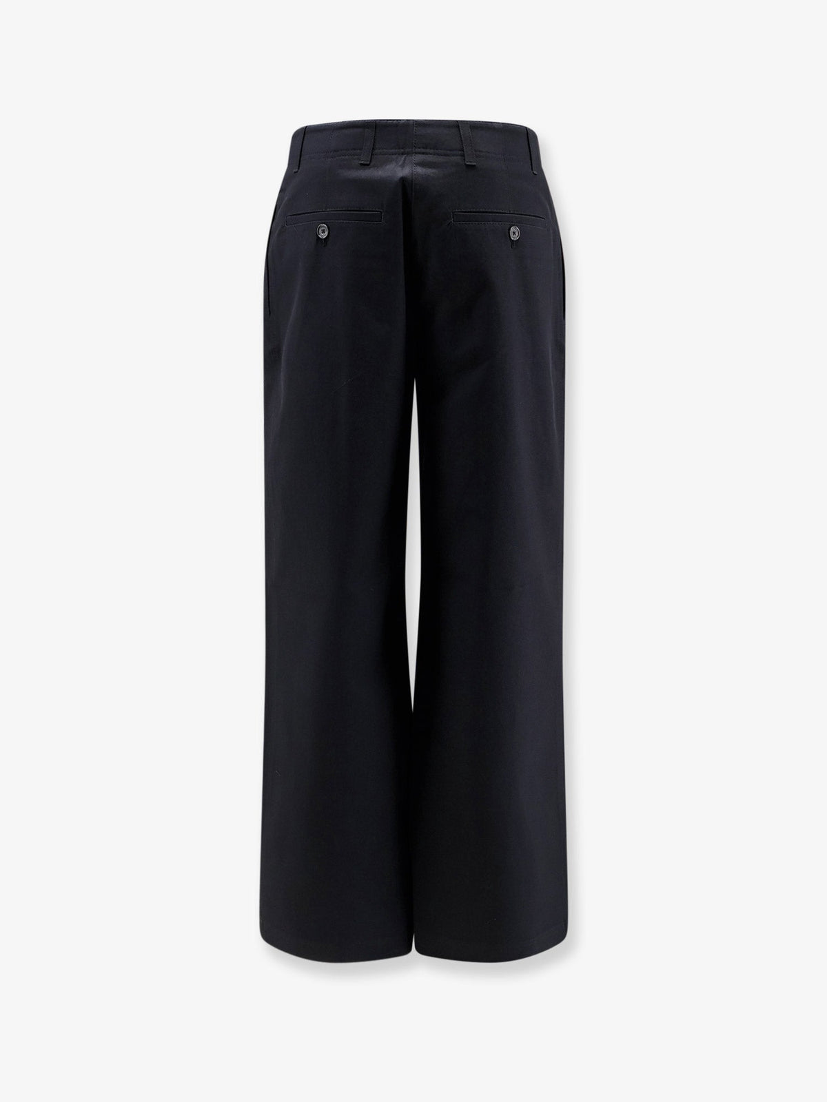 Toteme Relaxed cotton trousers - Black