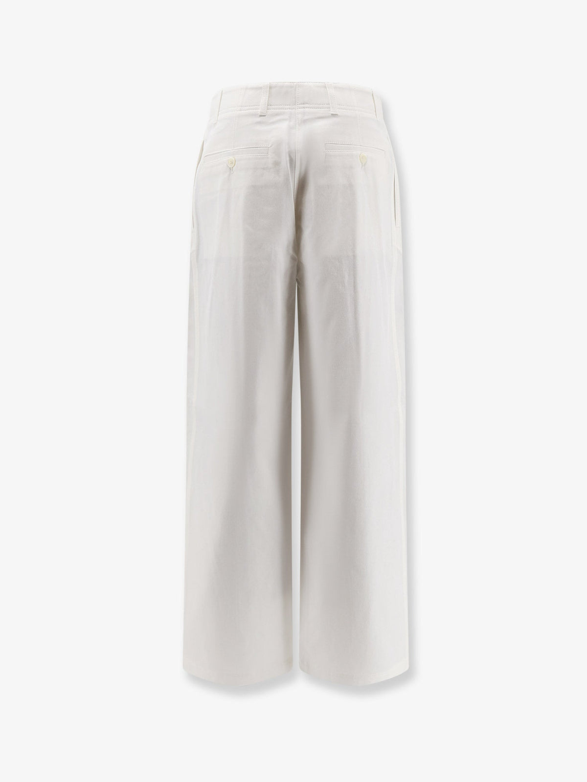 Toteme Relaxed cotton trousers - White
