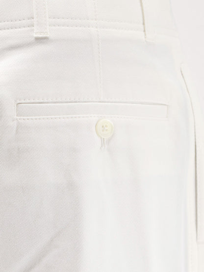 Toteme Relaxed cotton trousers - White