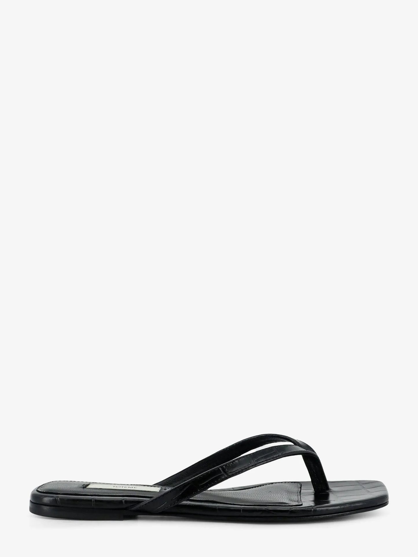 Toteme Croco Embossed Leather Sandals