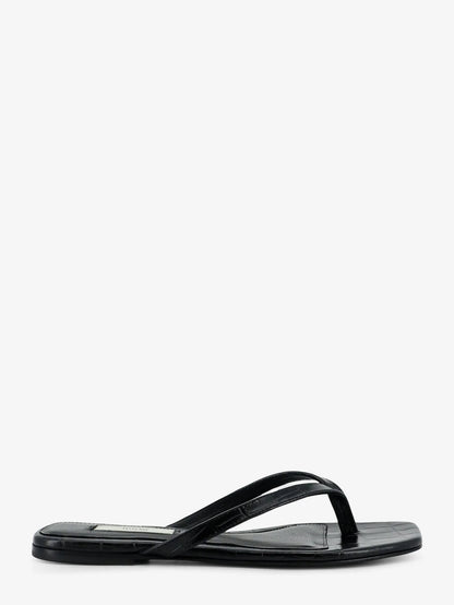 Toteme Croco Embossed Leather Sandals