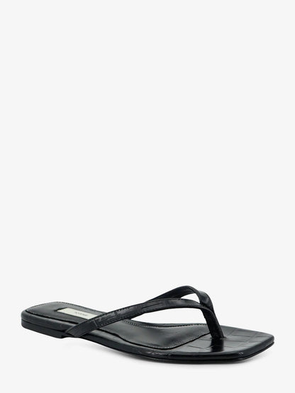 Toteme Croco Embossed Leather Sandals
