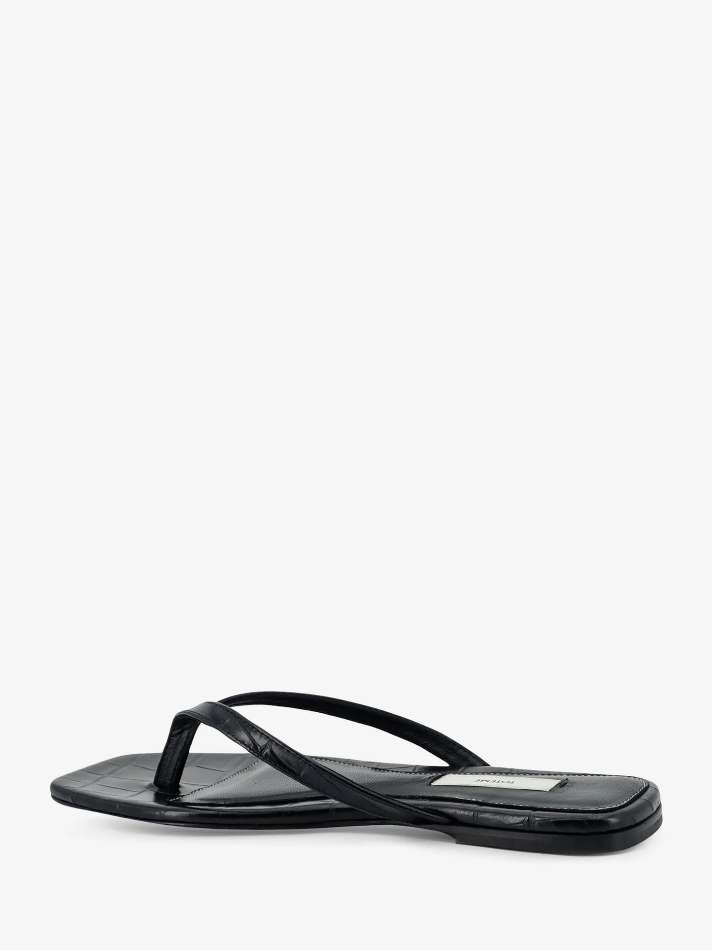 Toteme Croco Embossed Leather Sandals