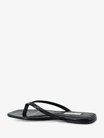 Toteme Croco Embossed Leather Sandals