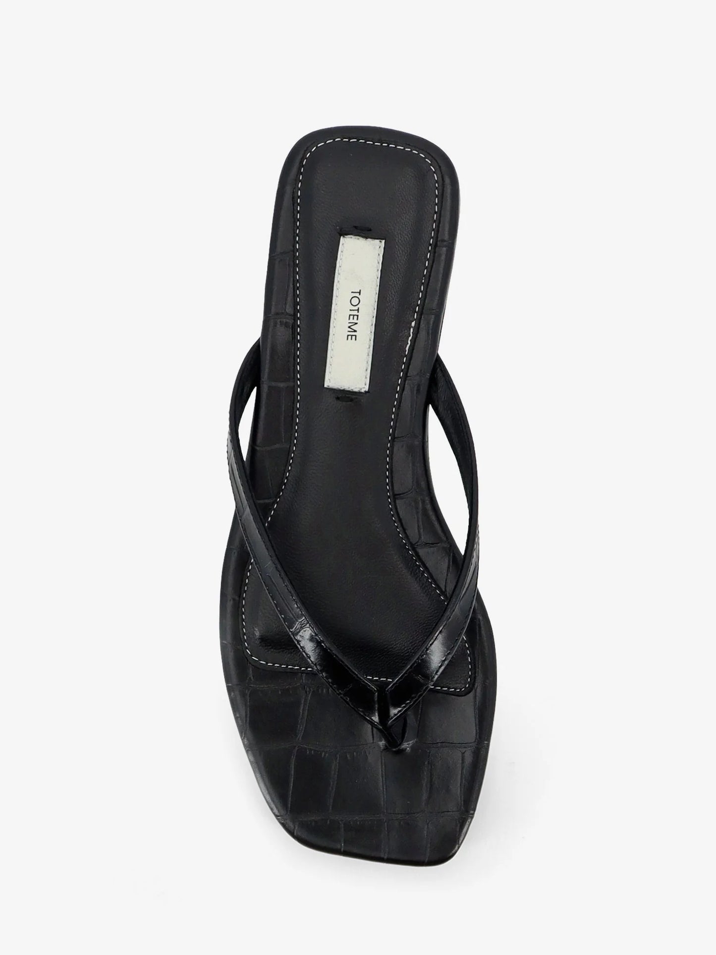 Toteme Croco Embossed Leather Sandals