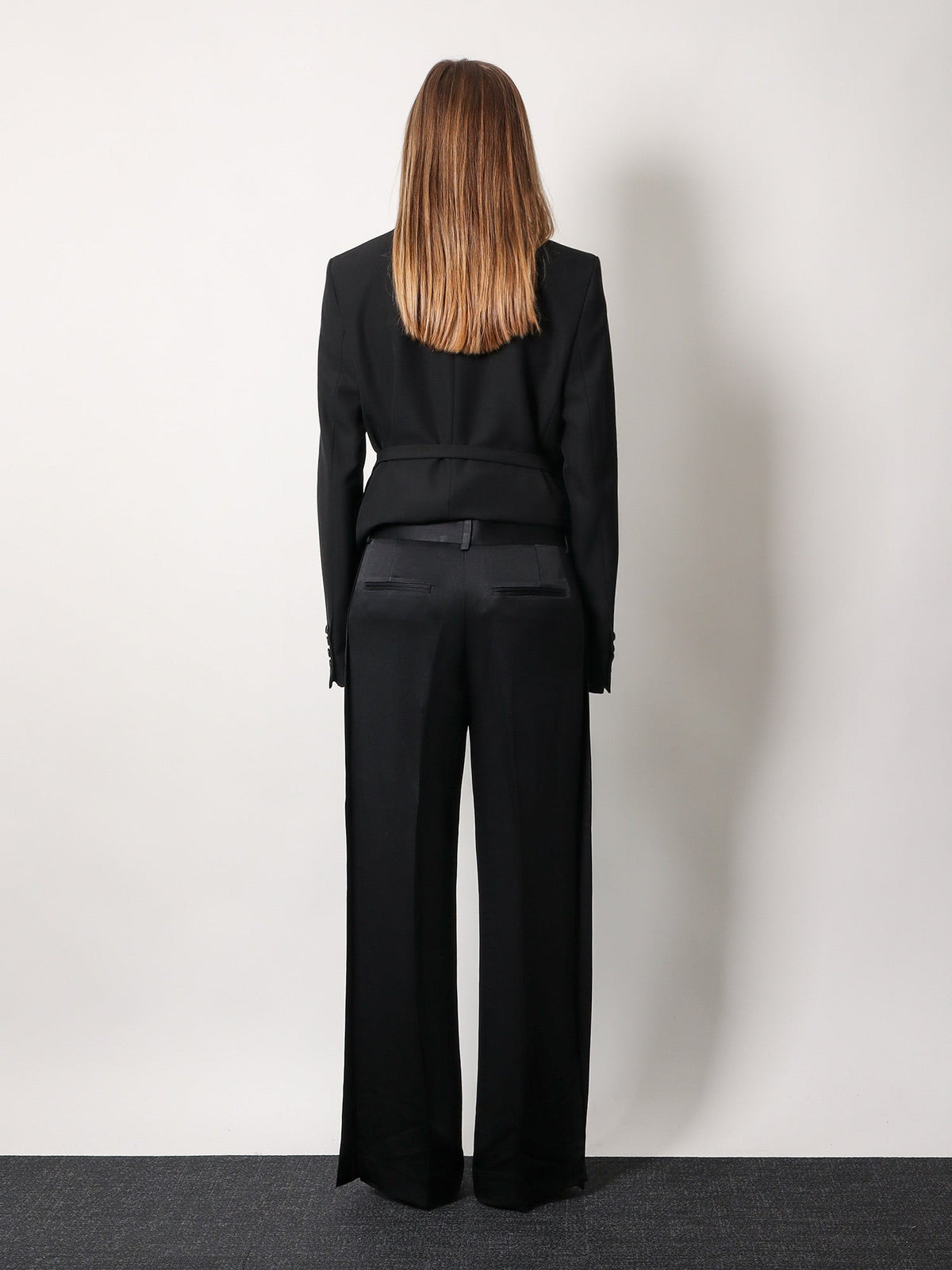 Toteme Viscose blend trouser with slits - Nero