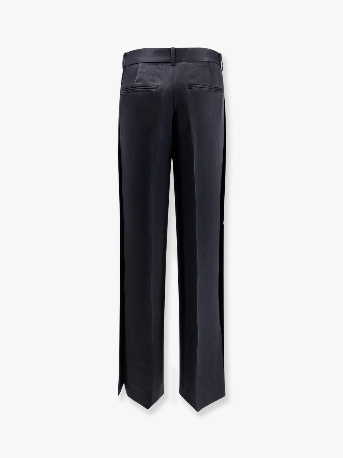 Toteme Viscose blend trouser with slits - Nero
