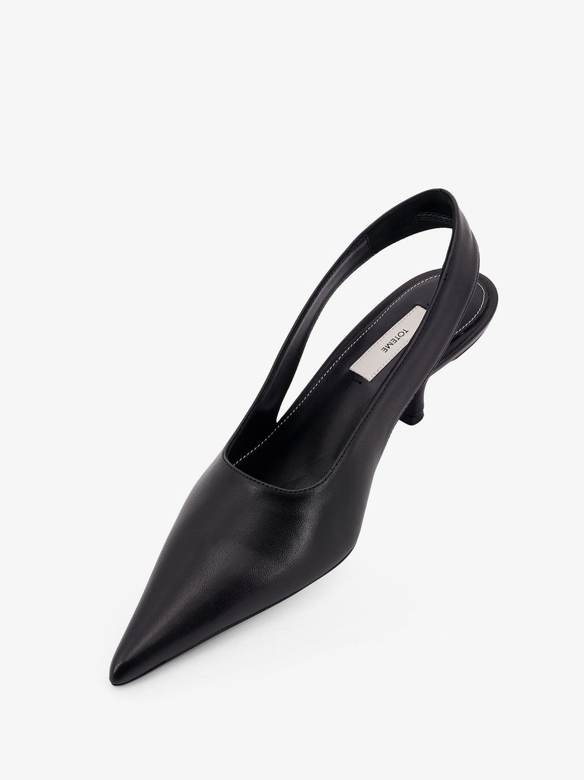 Toteme Leather décolleté slingbacks - Black
