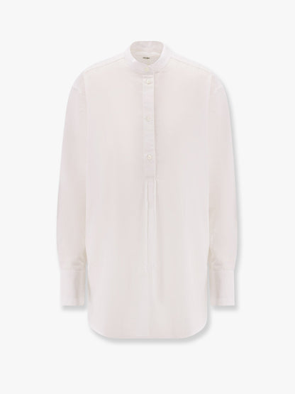 Toteme Stand collar organic cotton shirt - Bianco