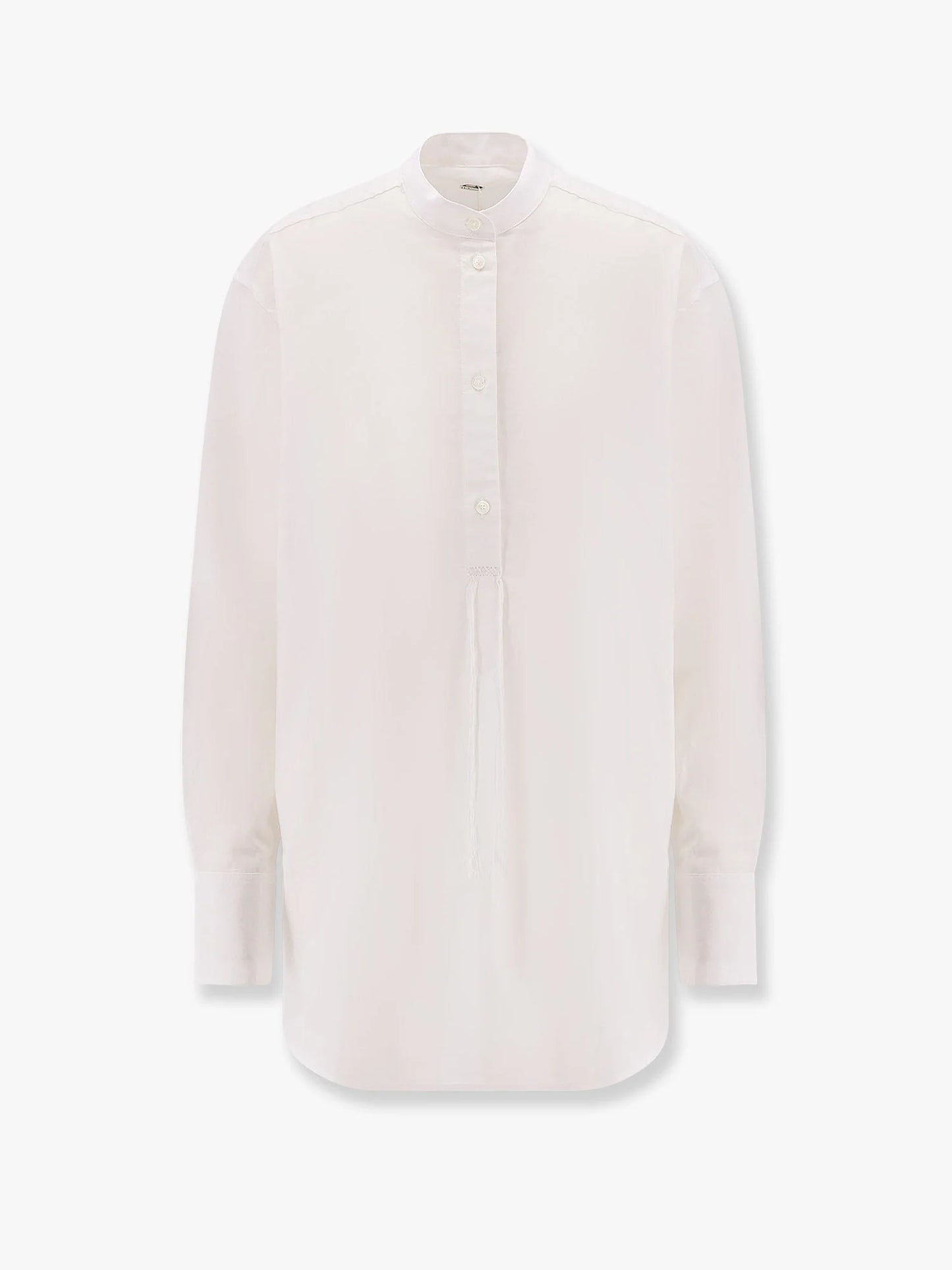 Toteme Stand Collar Organic Cotton Shirt