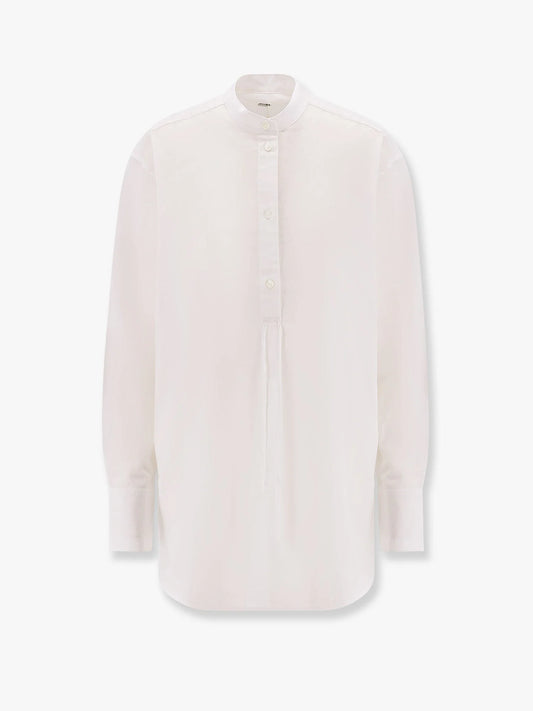 Toteme Stand Collar Organic Cotton Shirt