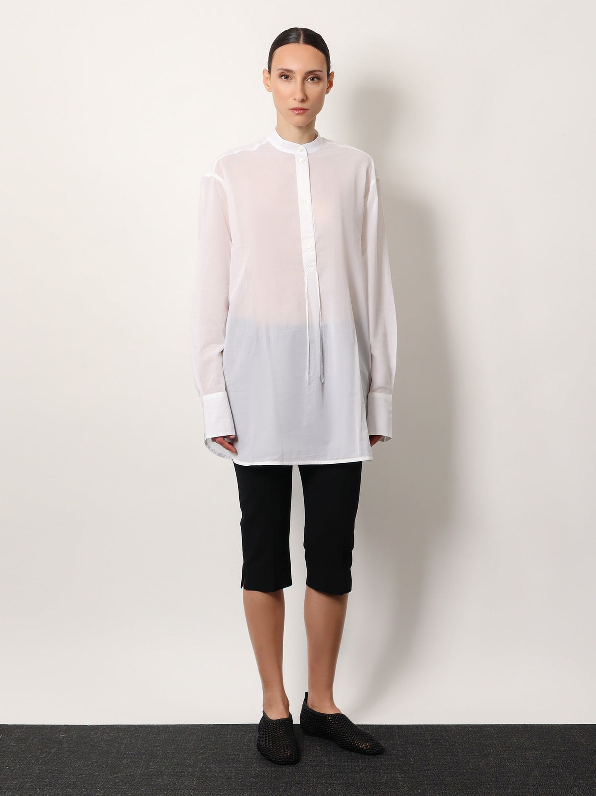 Toteme Stand collar organic cotton shirt - Bianco