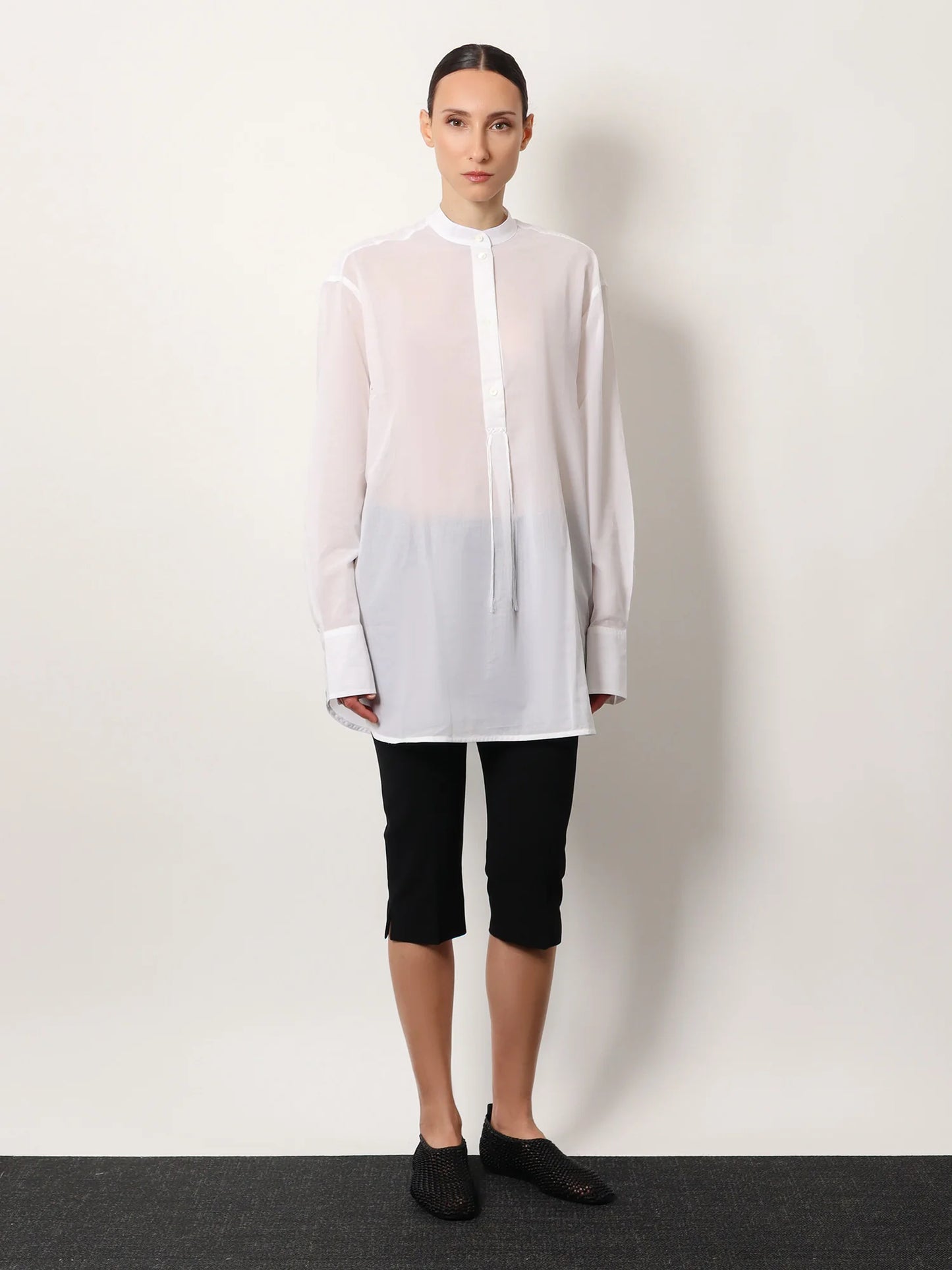 Toteme Stand Collar Organic Cotton Shirt