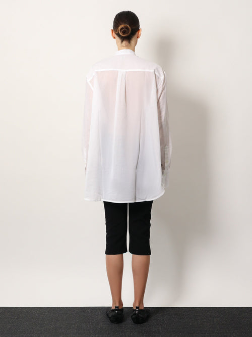 Toteme Stand collar organic cotton shirt - Bianco