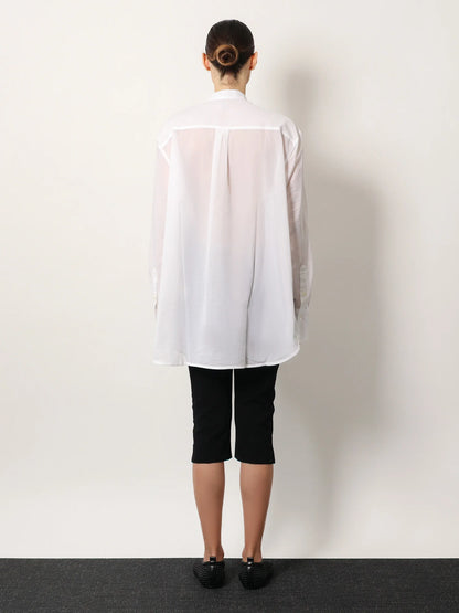 Toteme Stand Collar Organic Cotton Shirt