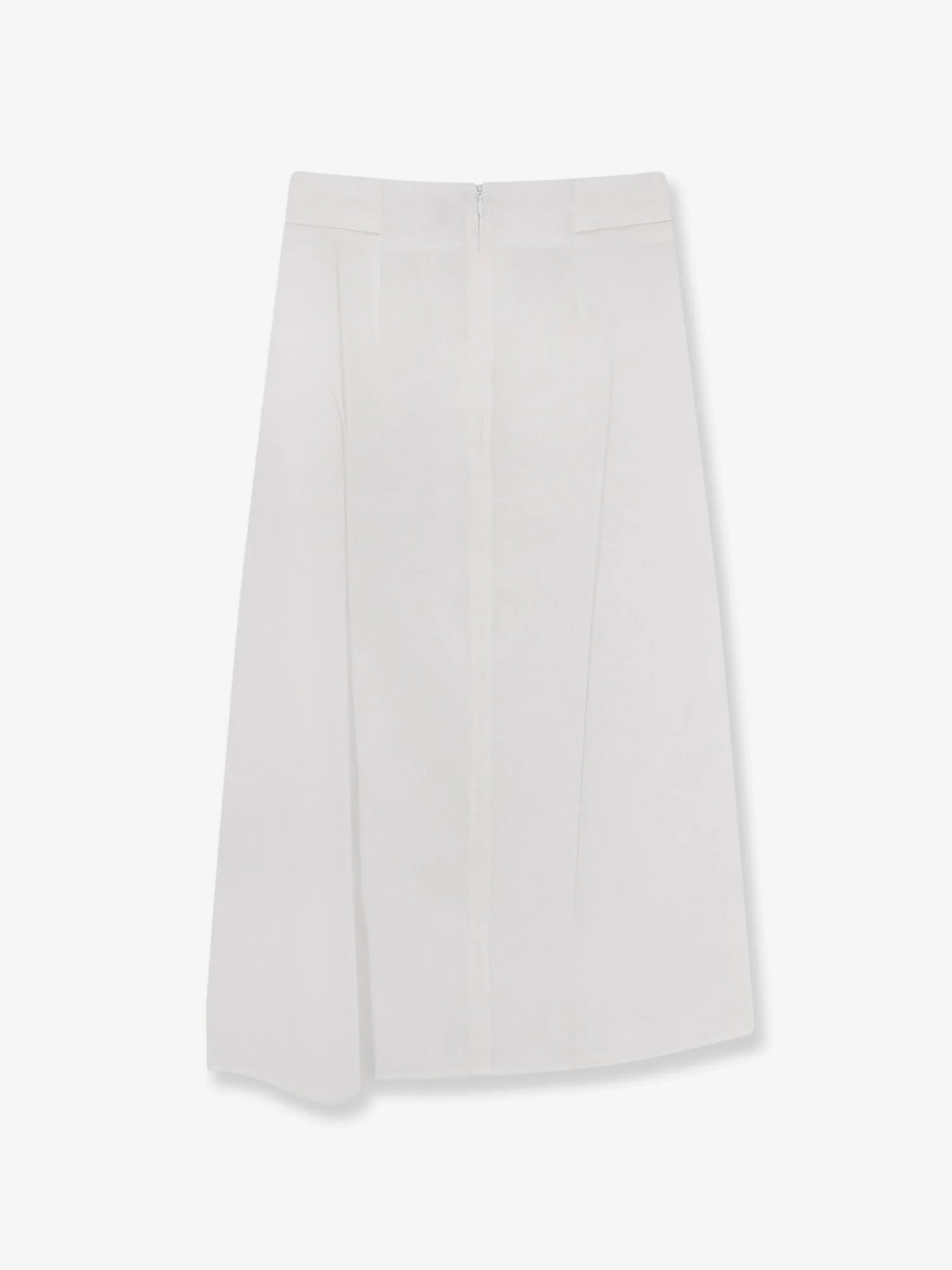 Toteme Tie Waist Cotton And Linen Skirt