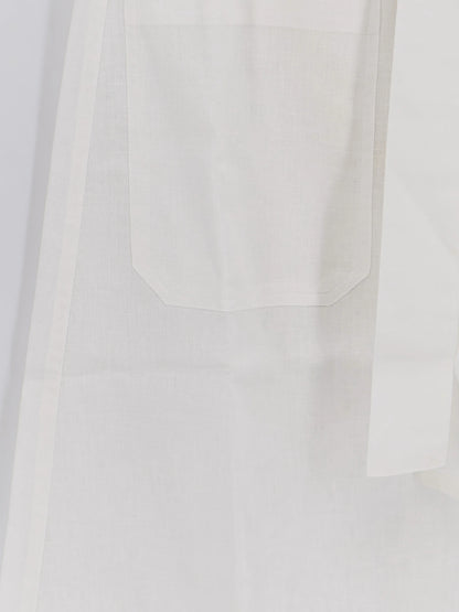Toteme Tie Waist Cotton And Linen Skirt