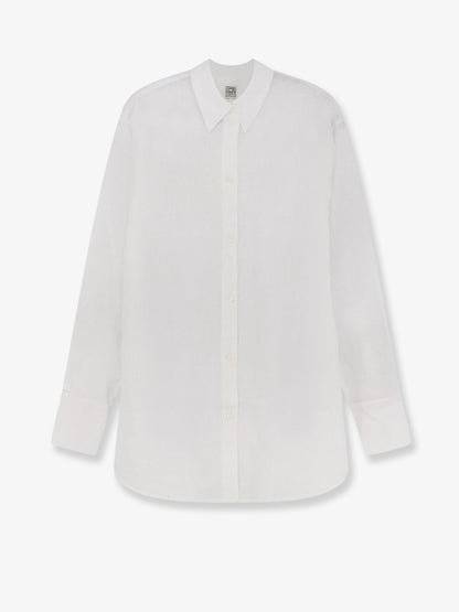 Toteme Oversized Summer cotton and linen shirt - White