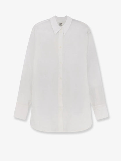 Toteme Oversized Summer Cotton And Linen Shirt