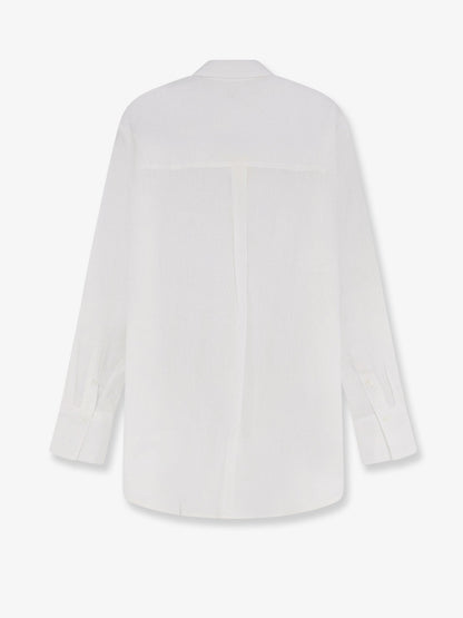 Toteme Oversized Summer cotton and linen shirt - White