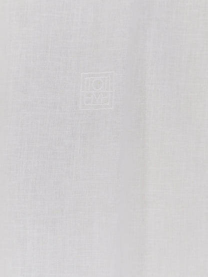 Toteme Oversized Summer cotton and linen shirt - White
