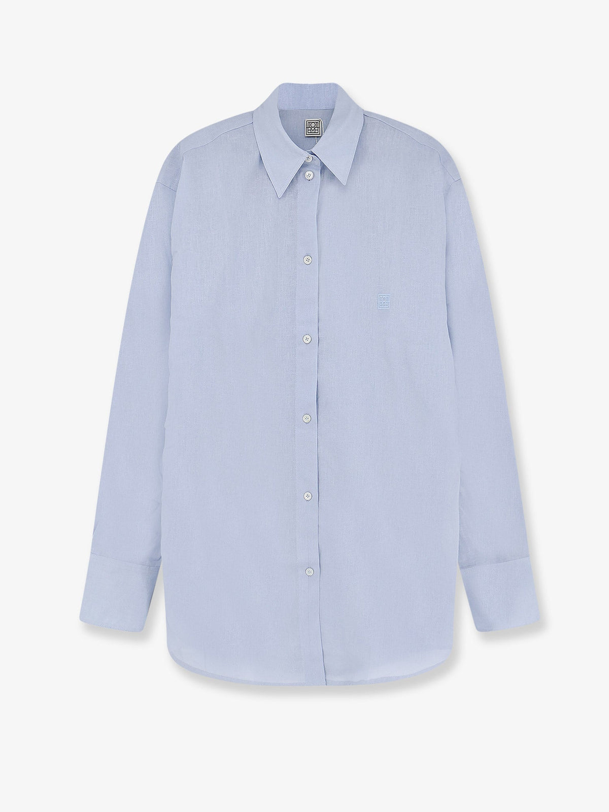 Toteme Cotton and linen Oversized summer shirt - Sky