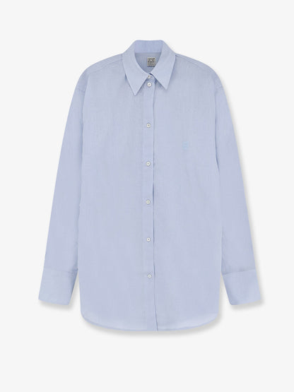Toteme Cotton and linen Oversized summer shirt - Sky