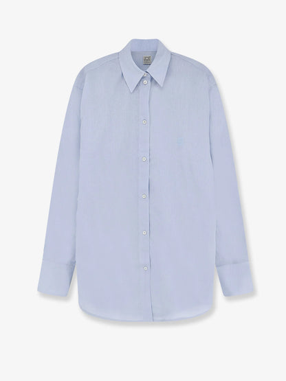 Toteme Oversized Summer Cotton And Linen Shirt