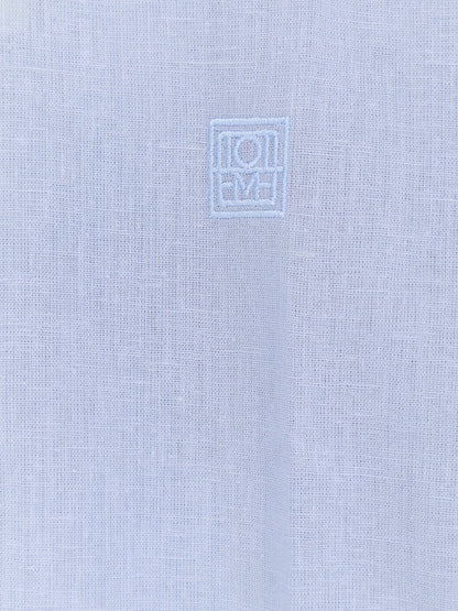 Toteme Oversized Summer Cotton And Linen Shirt