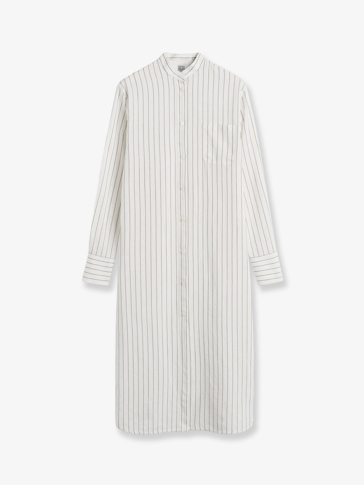 Toteme Striped Summer viscose, silk and cotton dress - Whiteoyster